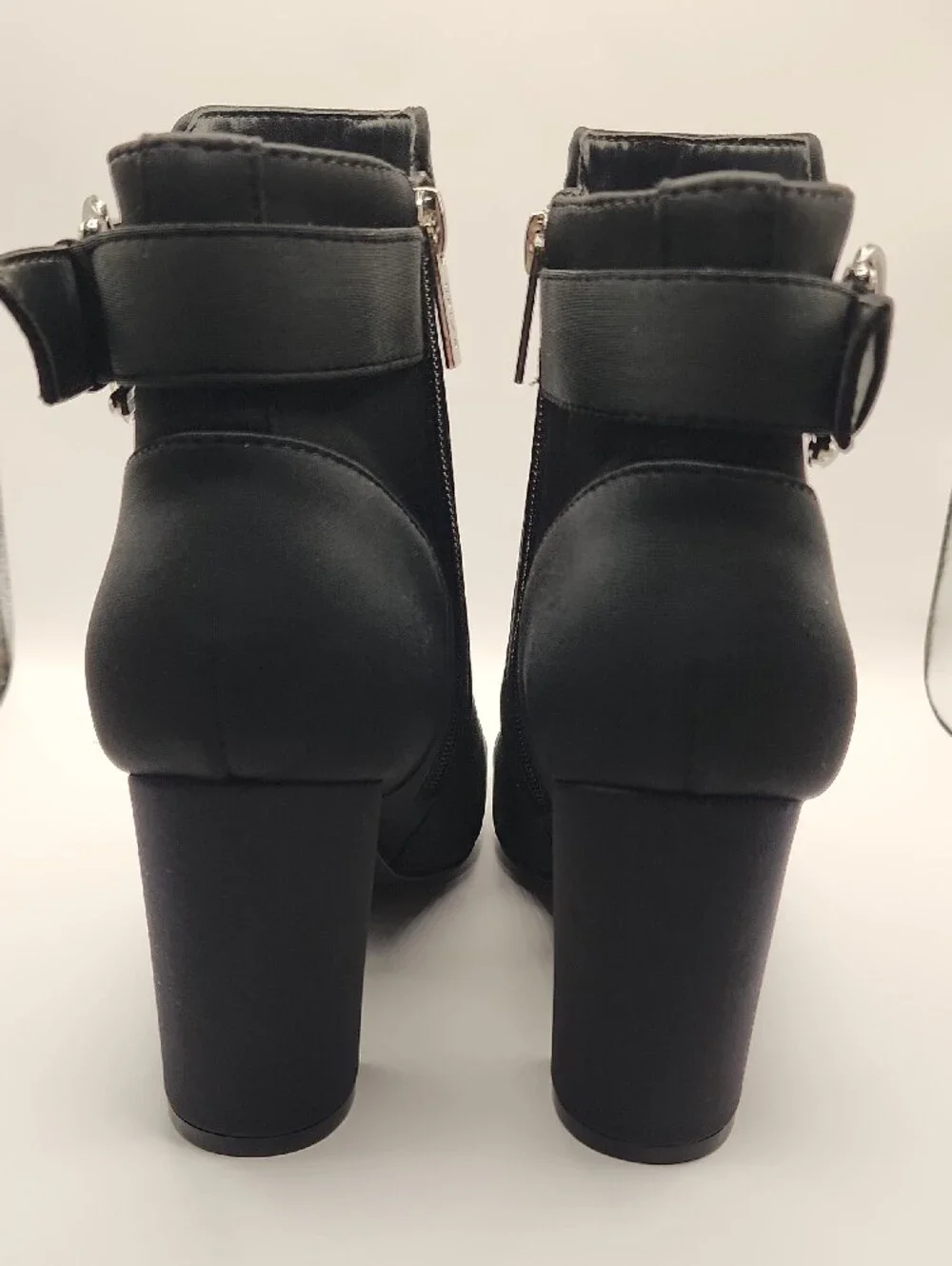 Unisa Black Ankle Boots with Silver Buckle. New, Without Tags.